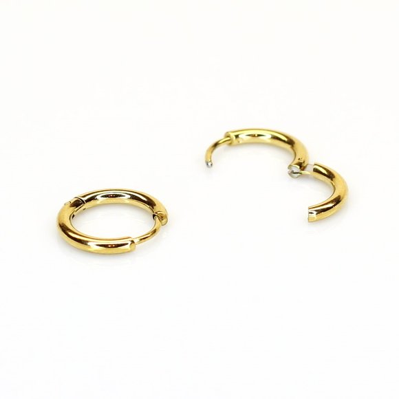 Earrings / 100% high-quality stainless steel / 18k gold-plated / hypoallergenic - Picture 2 of 3